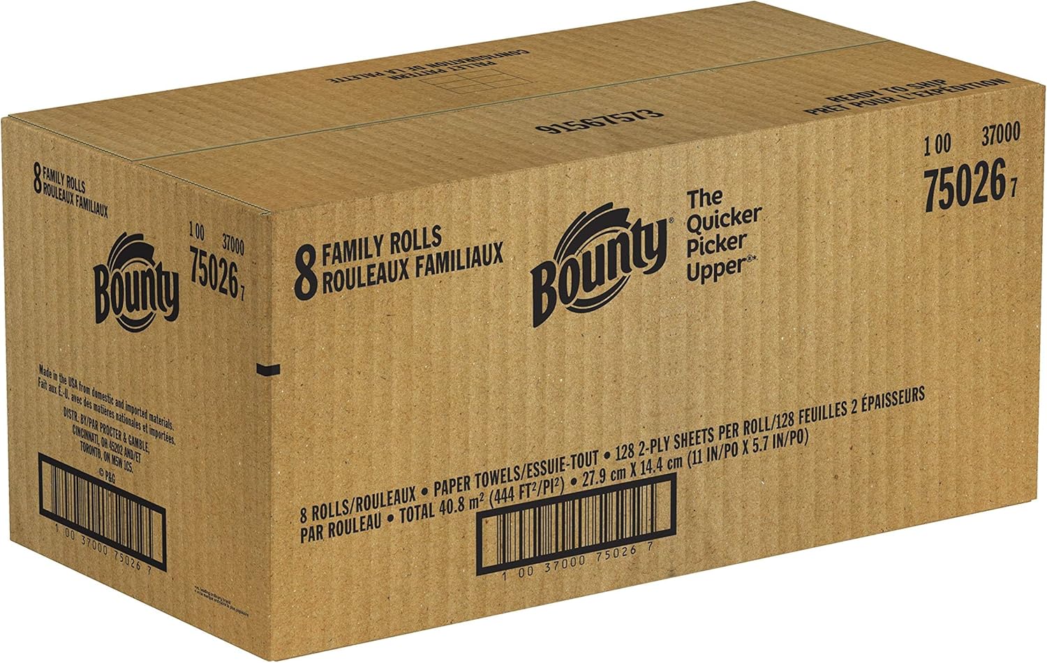 Bounty Quick Size Paper Towels, White, 8 Family Rolls - Image 12