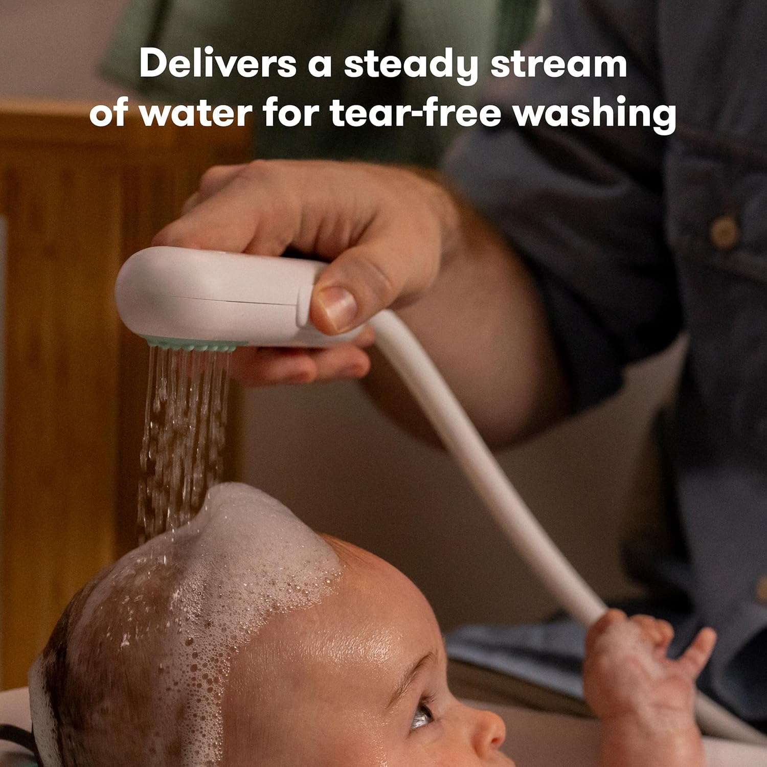 Frida Baby Control The Flow Bathtub Sprayer Attachment for Baby Bathtub, Shower Head with Scalp Massager, Control Waterflow with 2 Pressure Modes - Image 2