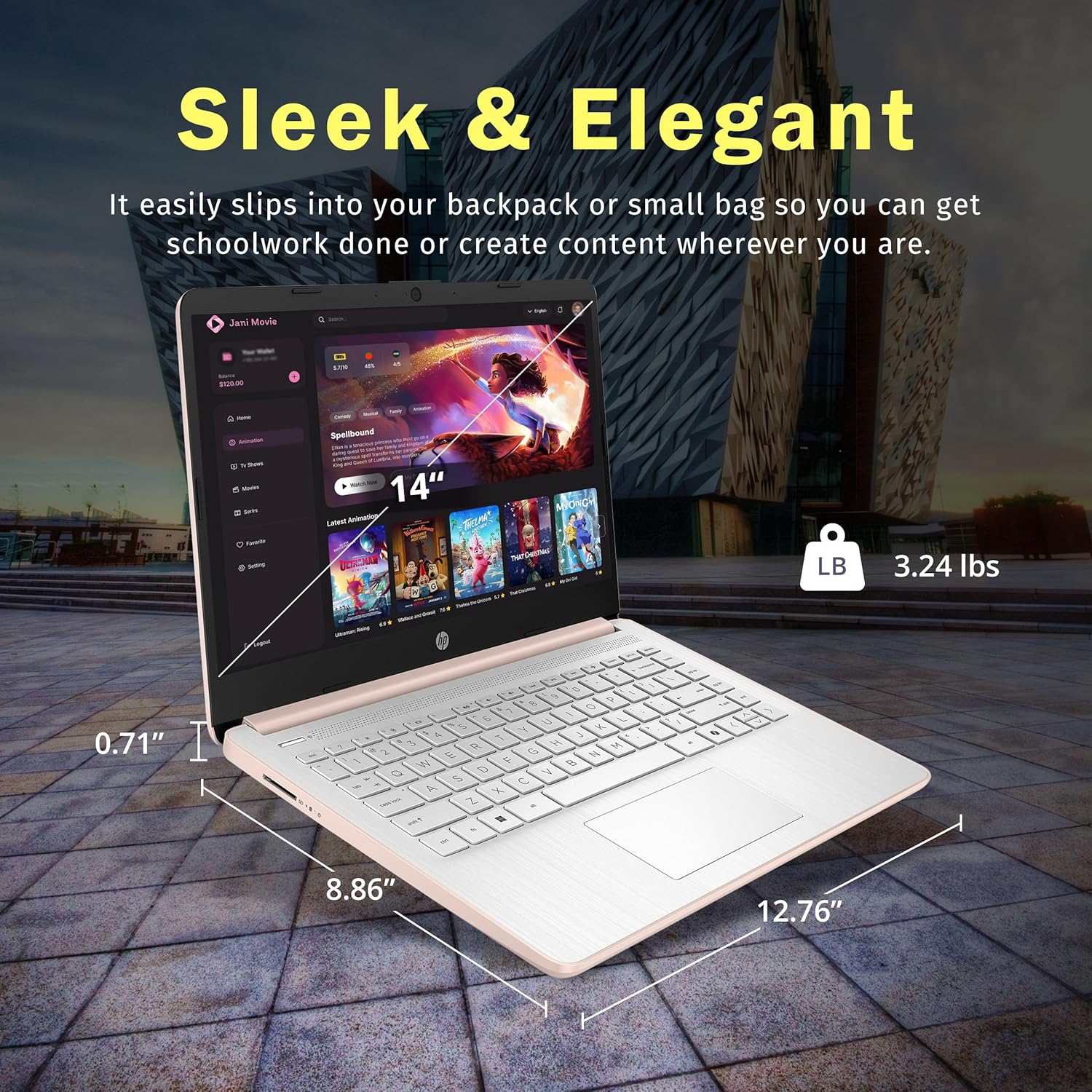 HP Stream 14" HD BrightView Laptop, Intel Celeron N150, 16GB RAM, 288GB Storage (128GB UFS + 160GB Docking Station Set), Intel UHD Graphics, 720p Webcam, Wi-Fi, 1 Year Office 365, Win 11 S, Gold - Image 7