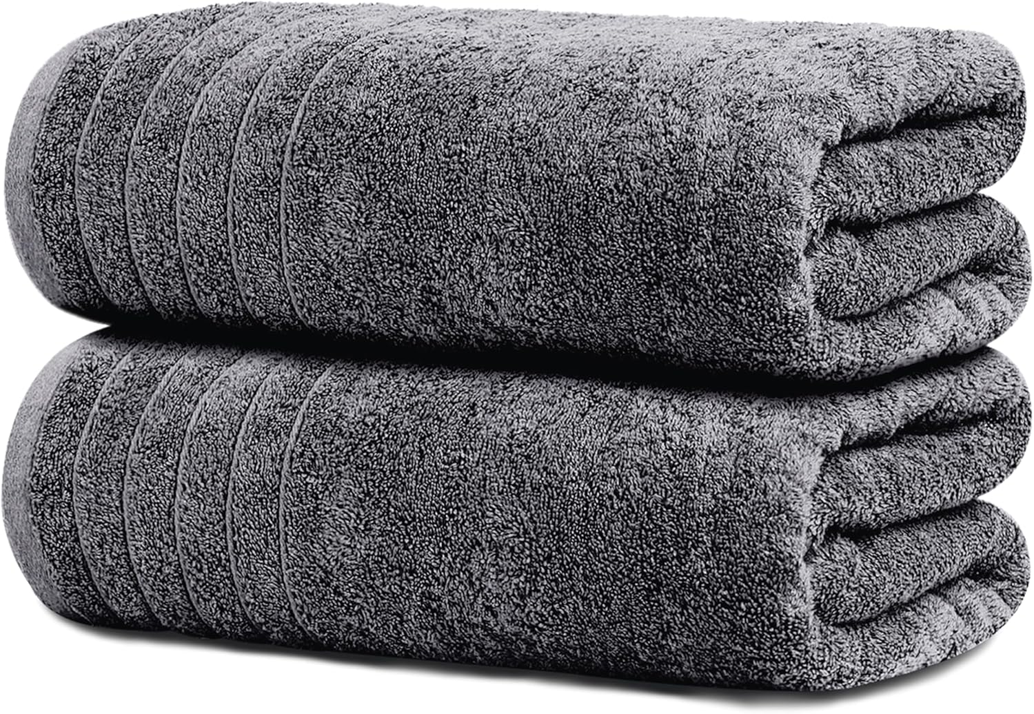 Tens Towels Pack of 2 Extra Large Bath Sheets 35 x 70 Inches, 100% Cotton, Larger & Lighter Weight, Quicker to Dry, Super Soft & Absorbent, Oversized Bath Towels, Dark Grey