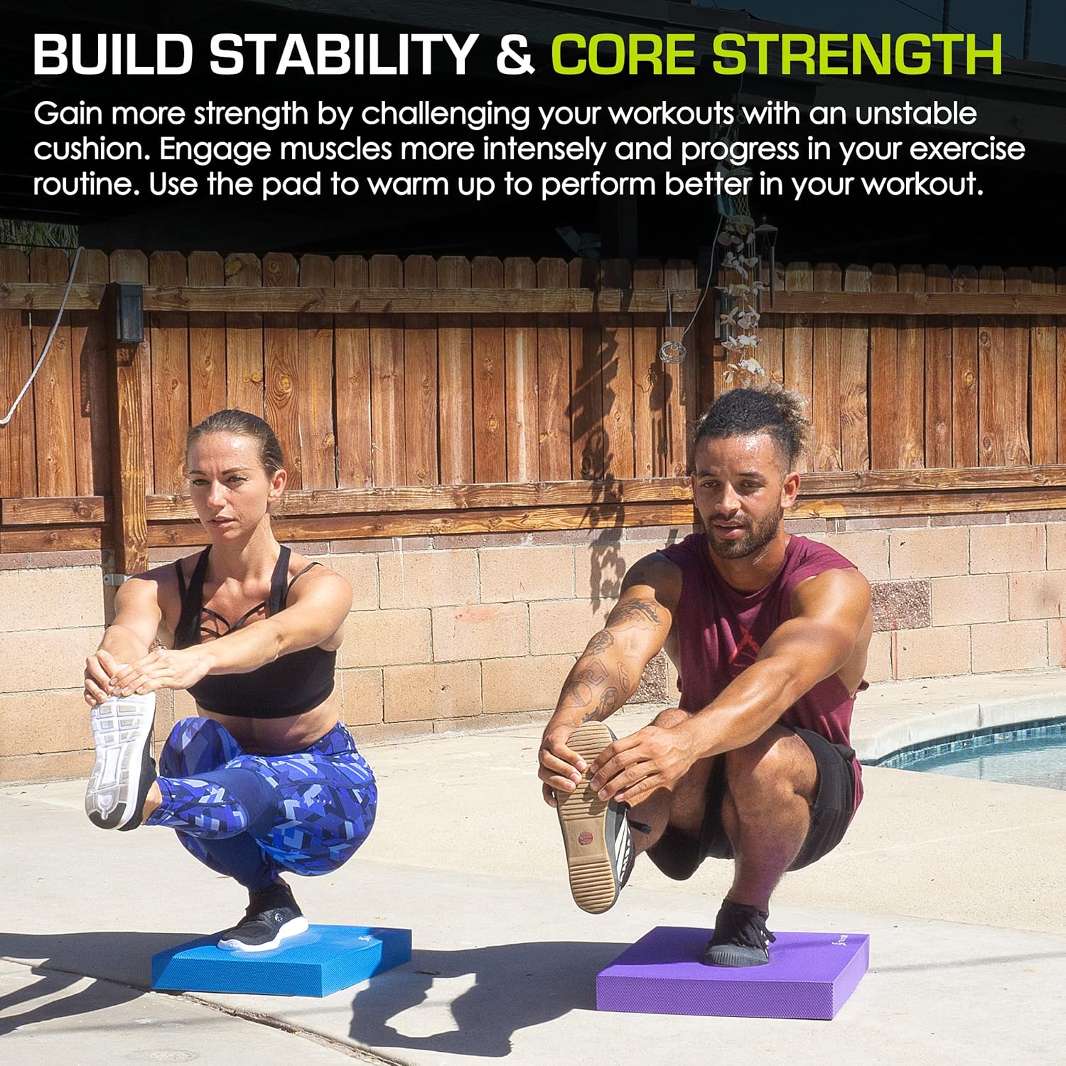 ProsourceFit Exercise Balance Pad, Non-Slip Cushioned Foam Mat & Knee Pad for Fitness and Stability Training, Yoga, Physical Therapy - Image 7
