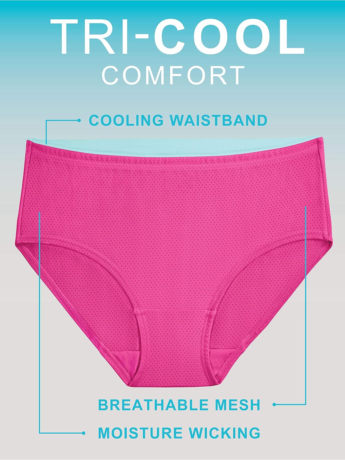 Fruit of the Loom womens Breathable Underwear, Moisture Wicking Keeps You Cool & Comfortable, Available in Plus Size - Image 6