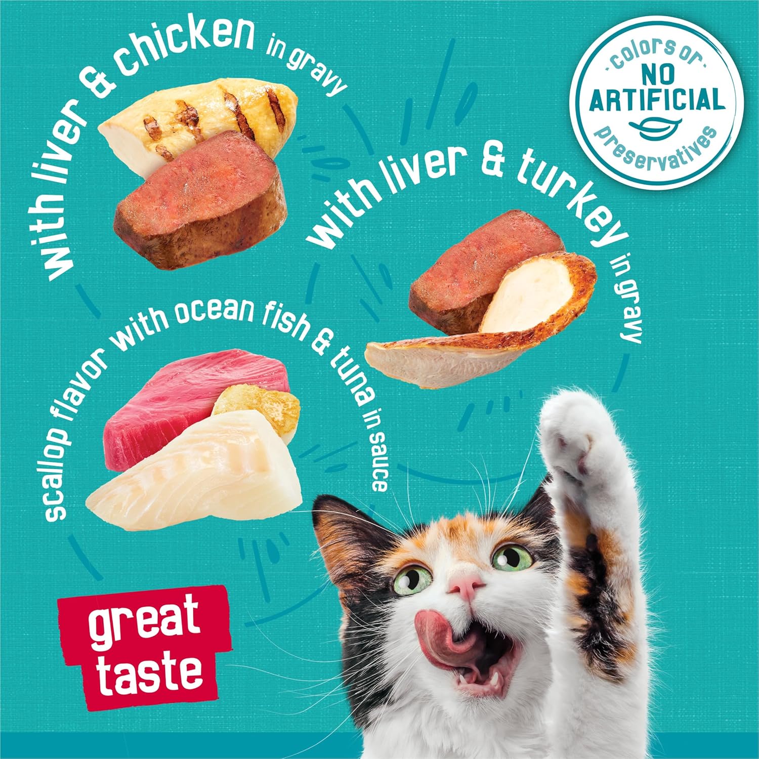 Purina Friskies Wet Cat Food Variety Pack, Tasty Treasures Prime Filets (With Ocean Fish and Tuna, With Chicken and With Turkey) - 5.5 Ounce (Pack of 12) - Image 3