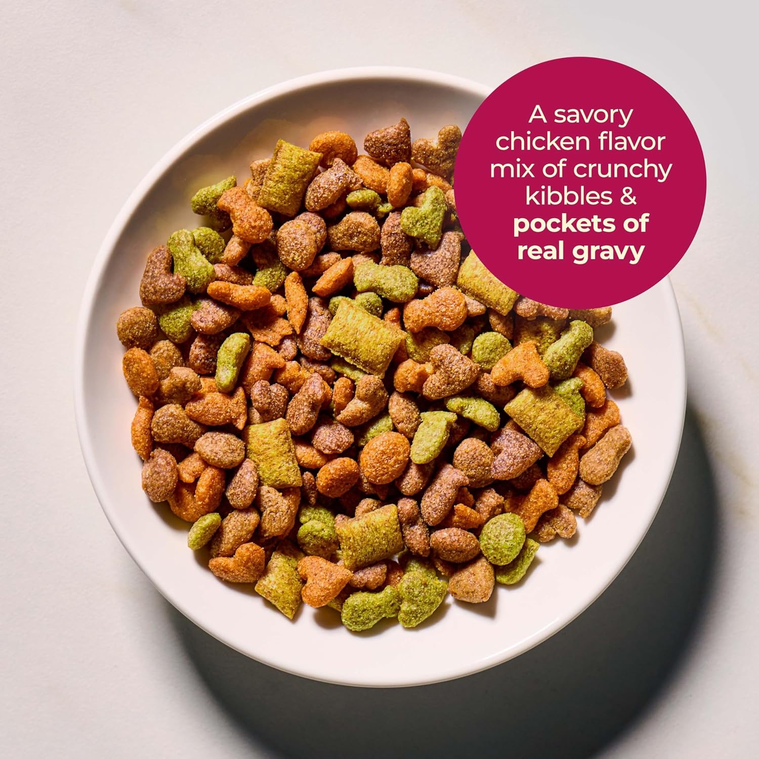Meow Mix Gravy Bursts, Savory Chicken Flavor Mix, Gravy Filled Dry Cat Food, 3 lb. Bag - Image 5