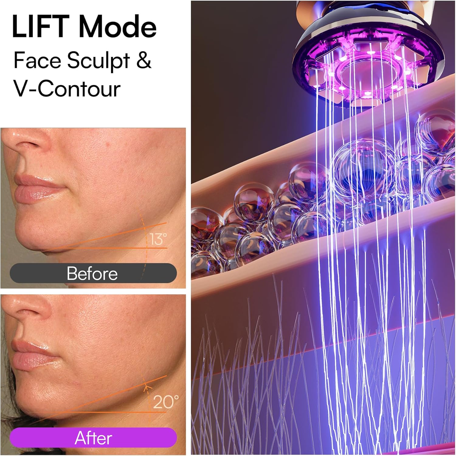INIA 3-in-1 Red Light Therapy for Face and Neck Beauty Device for Puffiness & Skin Firming Skincare Tool - Image 5
