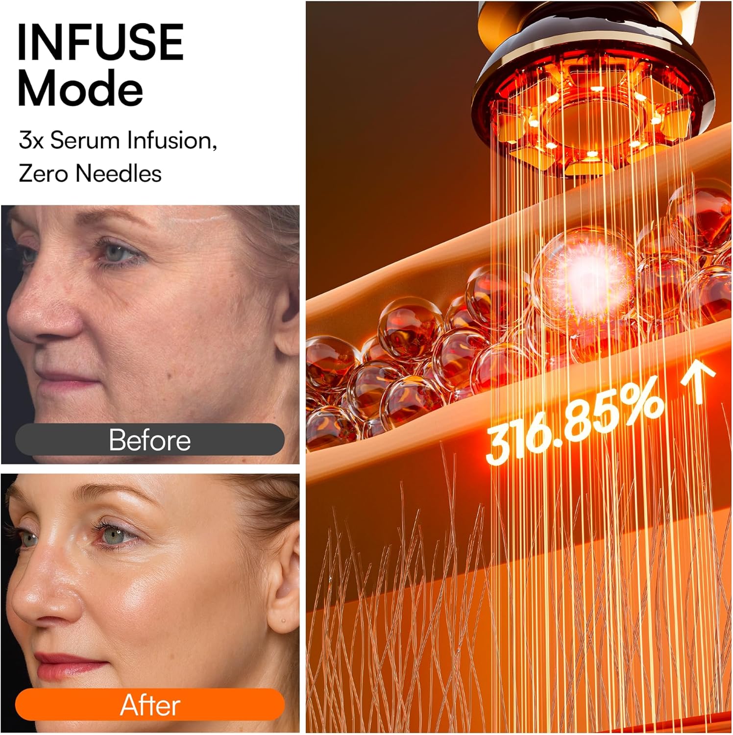 INIA 3-in-1 Red Light Therapy for Face and Neck Beauty Device for Puffiness & Skin Firming Skincare Tool - Image 7