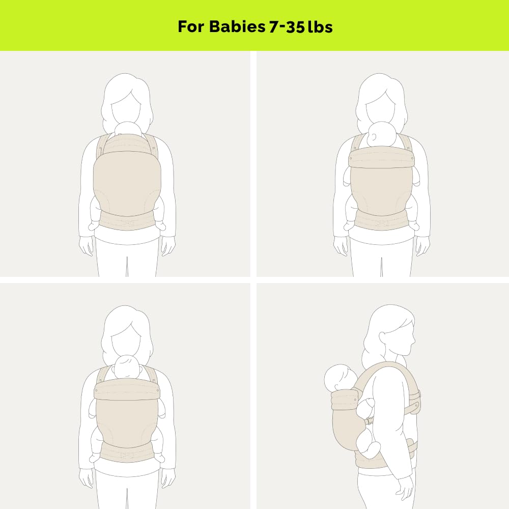 Ergonomic Baby Carrier Newborn to Toddler, Lightweight & Breathable Cotton Infant Carrier for Hands Free Comfort (Denim) - Image 5