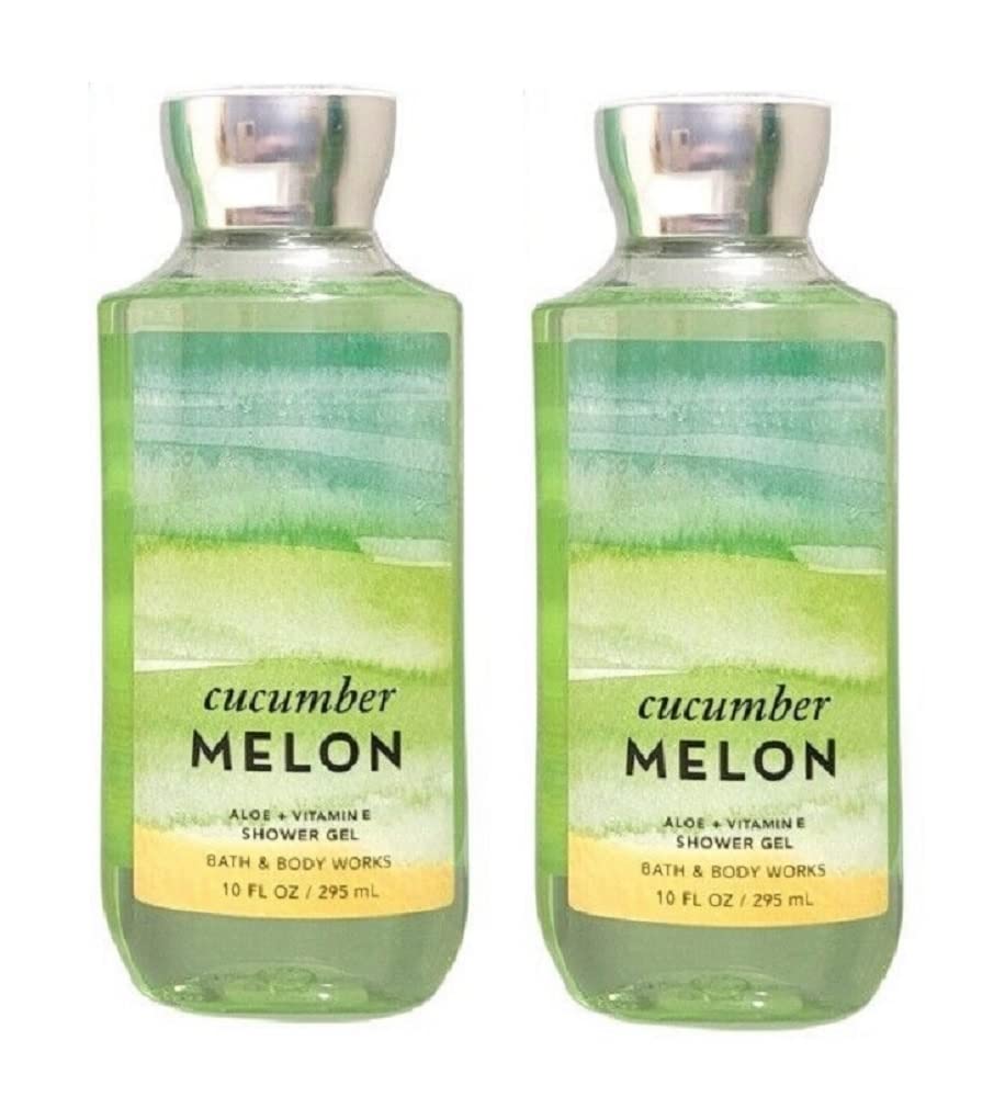 Bath and Body Works Cucumber Melon Shower Gel Gift Sets For Women 10 Oz 2 Pack (Cucumber Melon) - Image 2