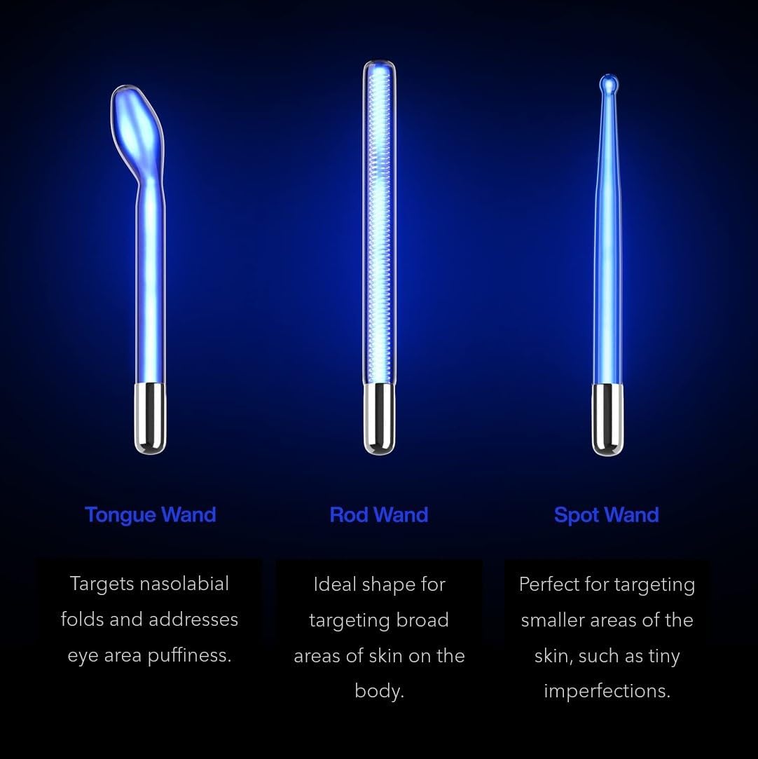 Pure Daily Care NuDerma Clinical Portable Skin Therapy Wand, Machine with 6 Fusion Neon + Argon Wands – Anti Aging - Clarifying - Skin Tightening & Radiance - Wrinkle Reducing - Image 4