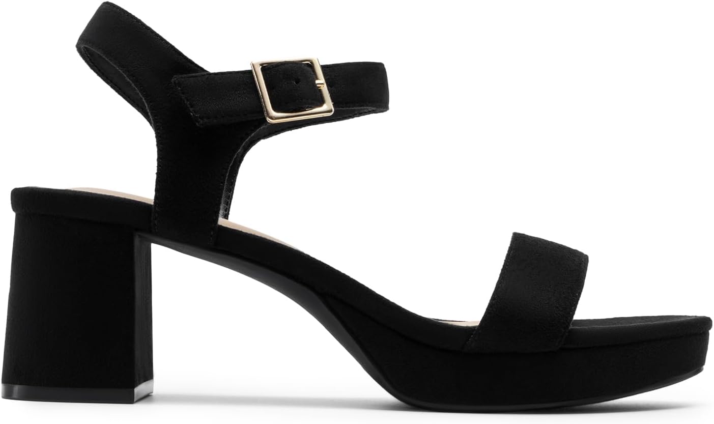 DREAM PAIRS Women's Platform Heels Block Chunky Open Toe Ankle Strap Heel Fashion Wedding Party Dress Sandals Shoes - Image 3