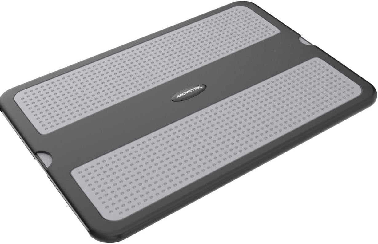 AboveTEK Portable Laptop Lap Desk w/Retractable Left/Right Mouse Pad Tray, Non-Slip Heat Shield Tablet Notebook Computer Stand Table w/Sturdy Stable Work Surface for Bed Sofa Couch or Travel - Image 4