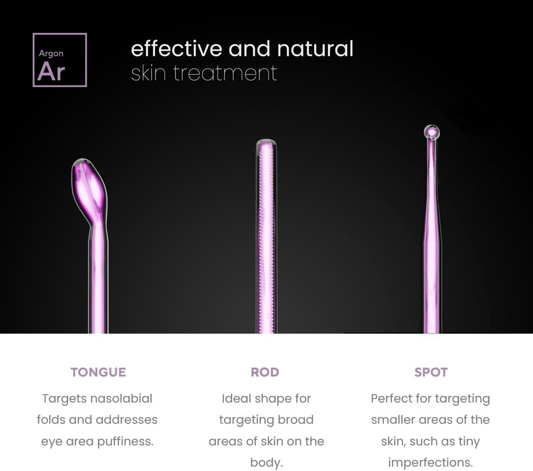 NuDerma Professional Skin Therapy Wand - Portable Skin Therapy Machine with 6 Neon & Argon Wands – Boost Your Skin – Clear Firm & Tighten - Image 3