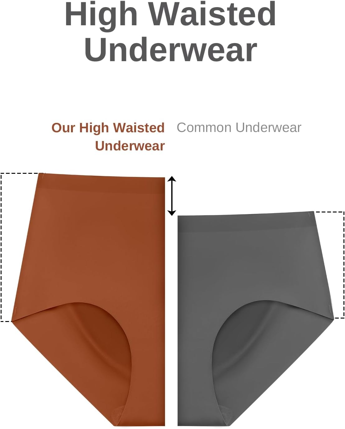 Cuweni Womens Underwear Seamless High Waisted Briefs Silky Stretch No Show Breathable Full Coverage Ladies Panties 6 Pack - Image 4