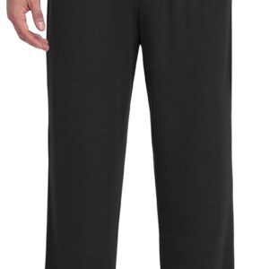 Mens Pajama Pants Soft Lounge Sleep Pants with Pockets Casual Pj Bottoms with Button Fly and Drawstring