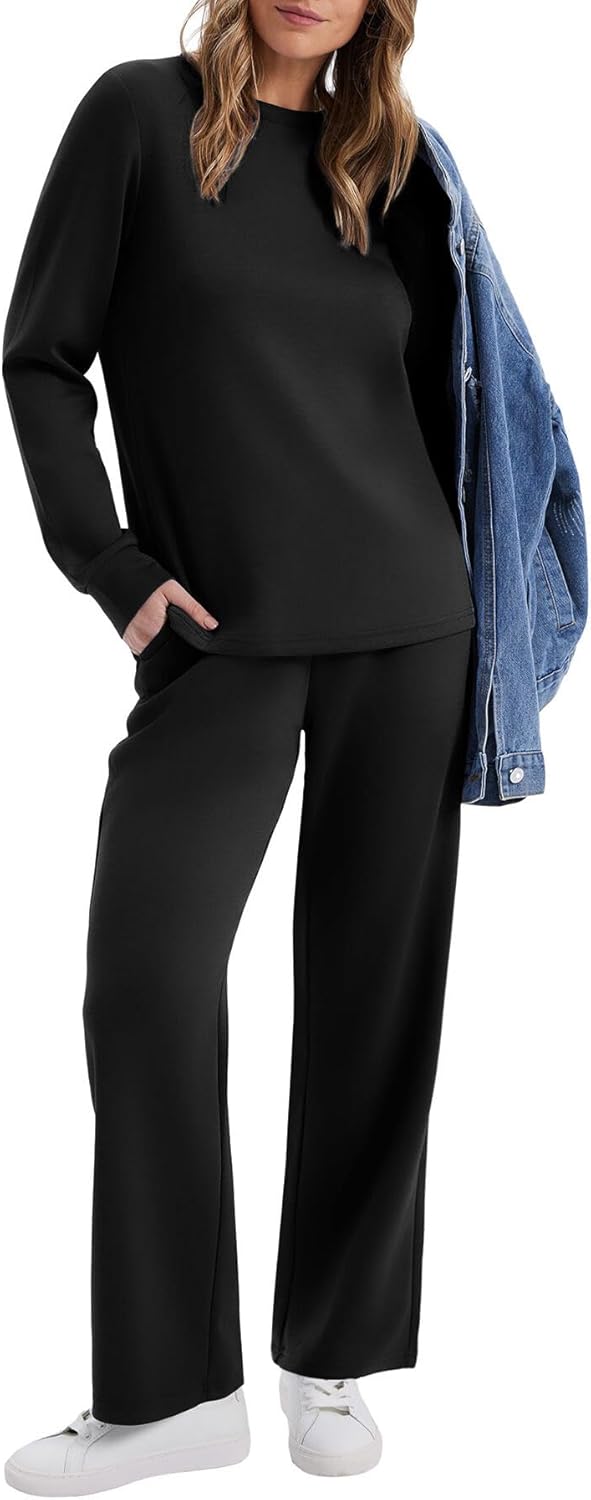 WIHOLL Lounge Sets for Women 2 Piece Travel Vacation Outfits Spring 2026 Sweatsuit Tracksuit - Image 3