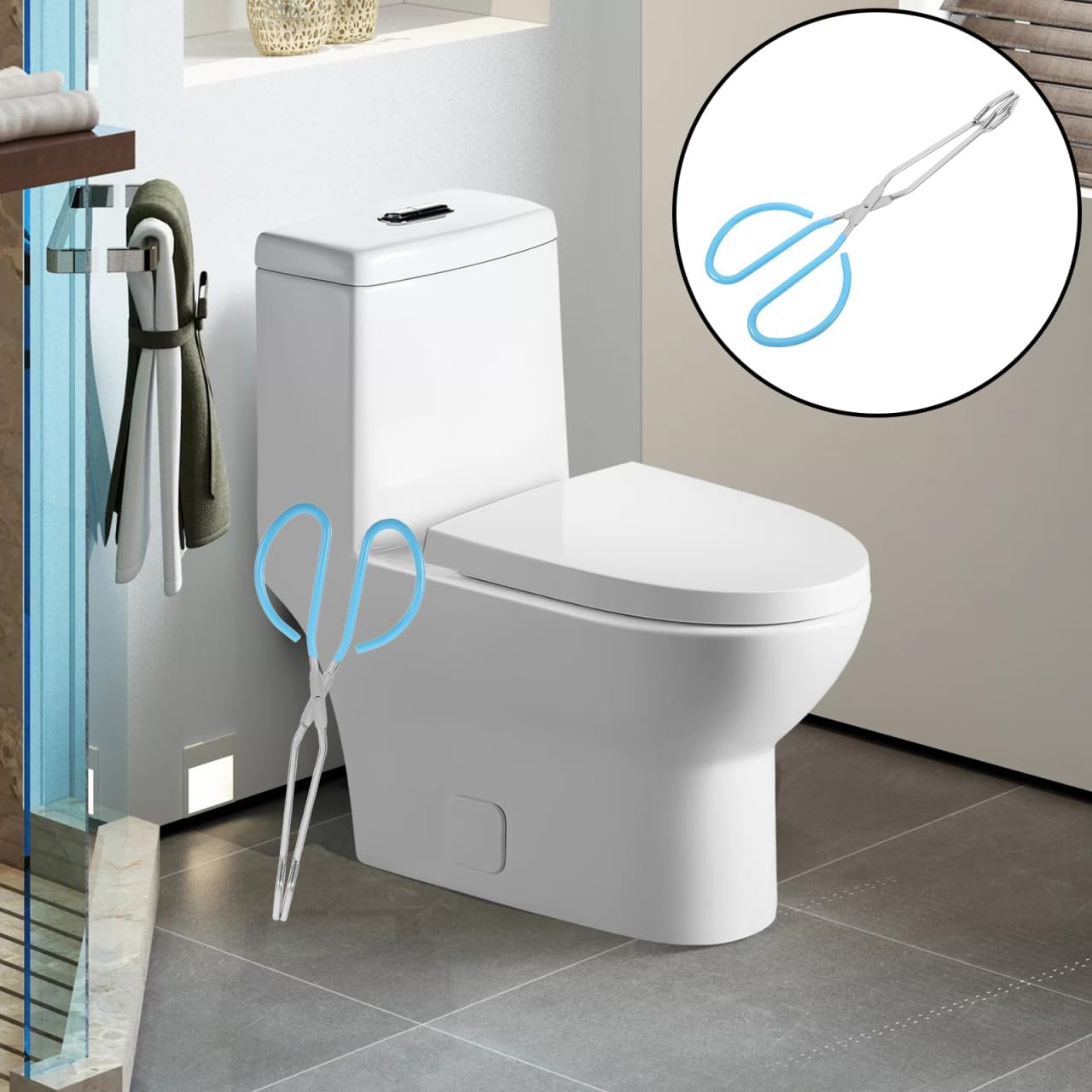 Ipetboom Bathroom Tongs for Wiping Toilet Aid Lightweight Self Wipe Tool with Non-Slip Handle Portable Butt Wiper for Elderly and Disabled 10.82X4.13X1.29 Inches - Image 8