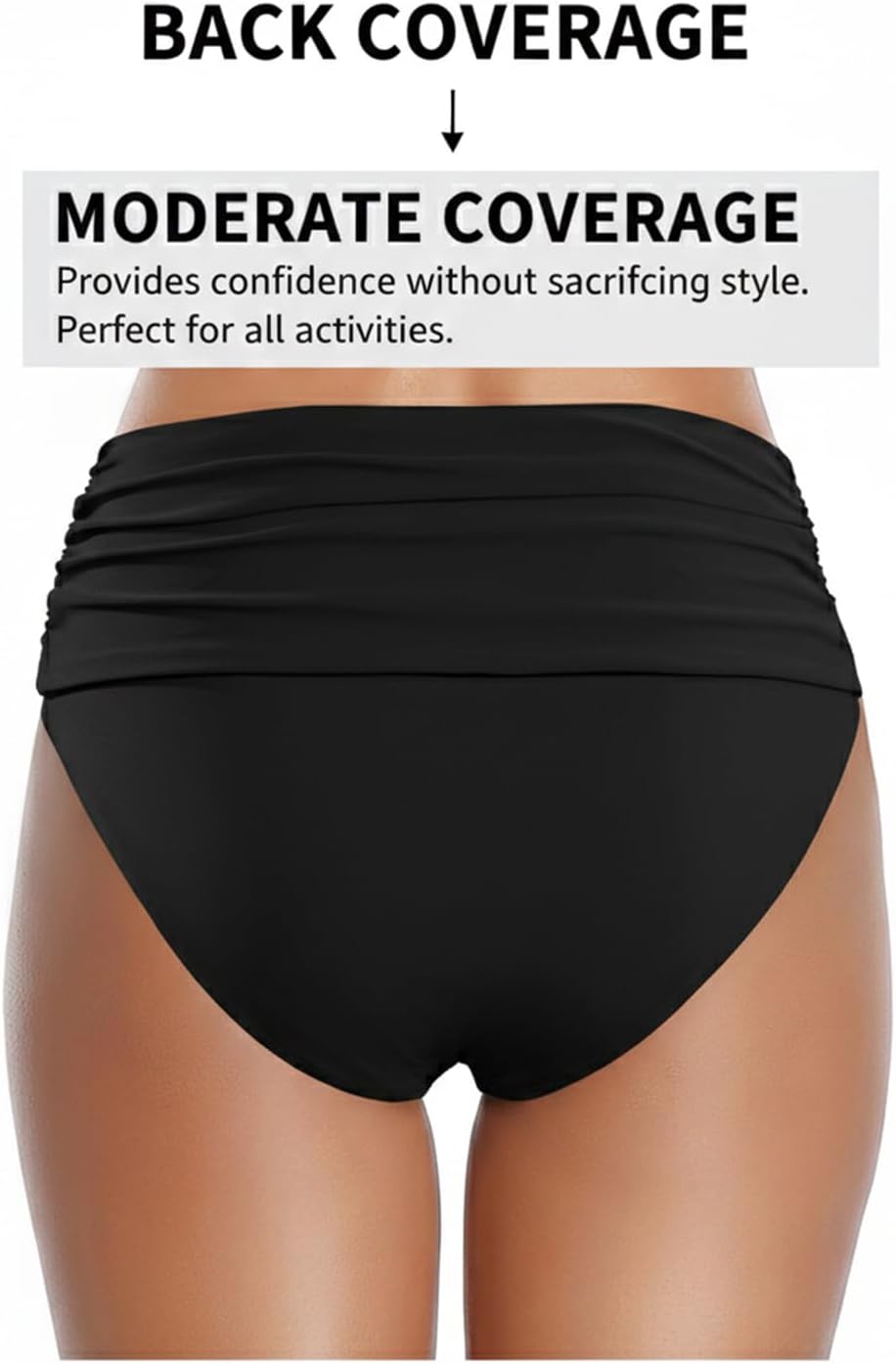 Tempt Me Women's High Waisted Bikini Bottom Tummy Control Ruched Bathing Suit Swim Bottom - Image 3