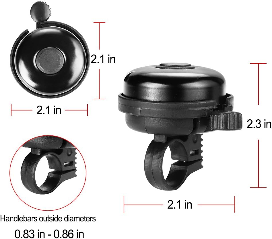 Accmor Classic Bike Bell, Aluminum Bicycle Bell, Loud Crisp Clear Sound Bicycle Bike Bell for Adults Kids - Image 6