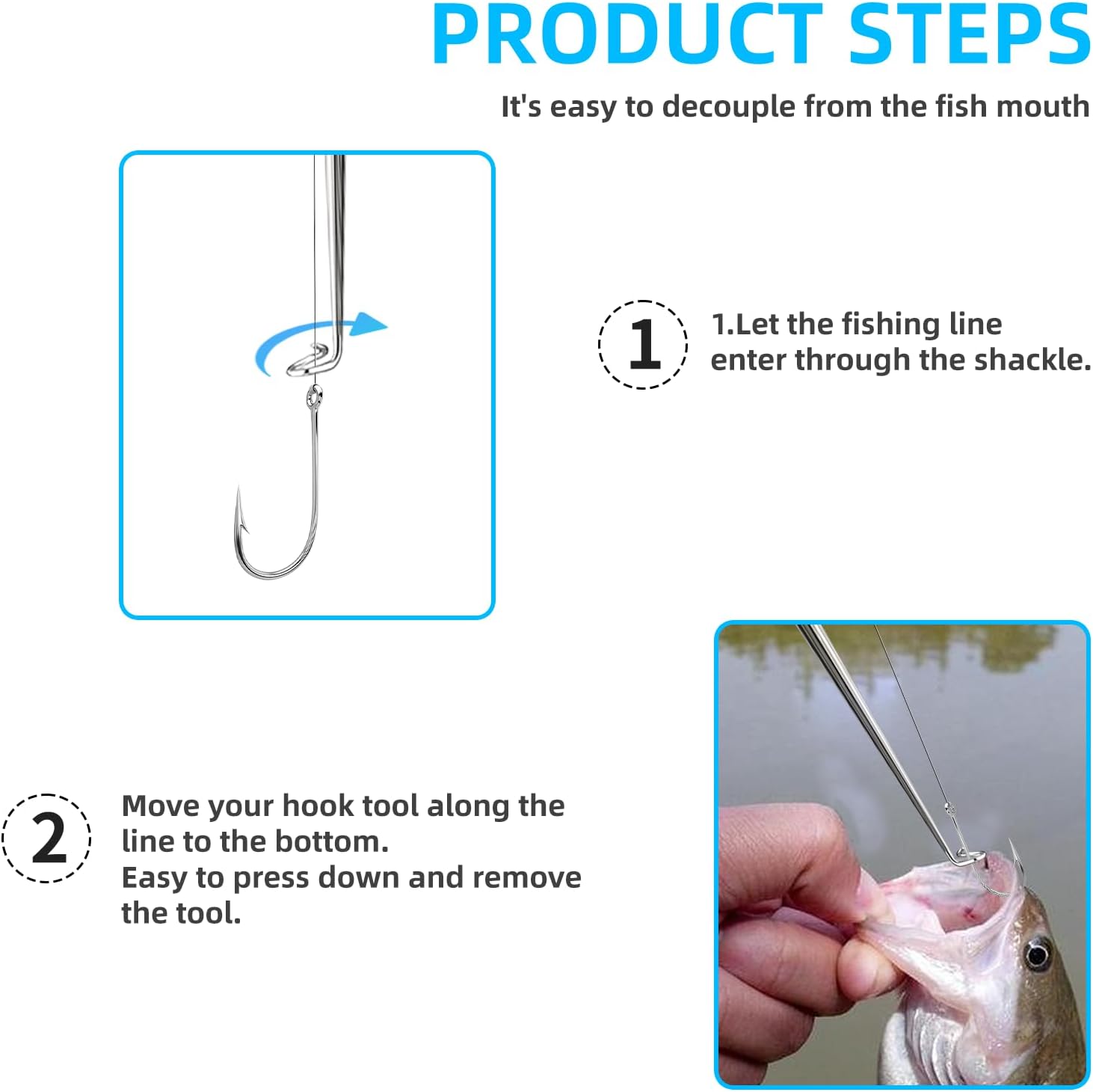 Fish Hook Remover Tool,Fishing Hook Quick Removal Device,Fishing Gear Security Extractor Equipment Kits for Adult,Hook Extractor Accessories Tools with Storage Tube,4Pcs - Image 4