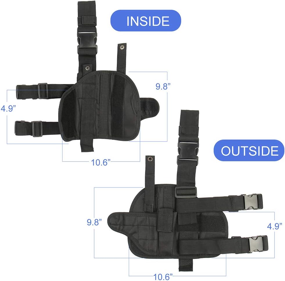 Nehostertfy Drop Leg Holster, Right Handed Tactical Thigh Pistol Gun Holster Leg Harness - Image 4