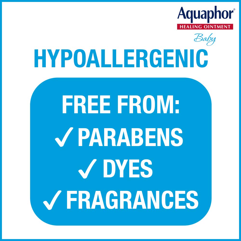 Aquaphor Baby Healing Ointment Advanced Therapy Skin Protectant for Chapped or Dry Skin, Drool Rash and Diaper Rash Ointment, Hypoallergenic Baby Essentials, Travel Size, 0.35 Oz Tube, Pack of 2 - Image 8