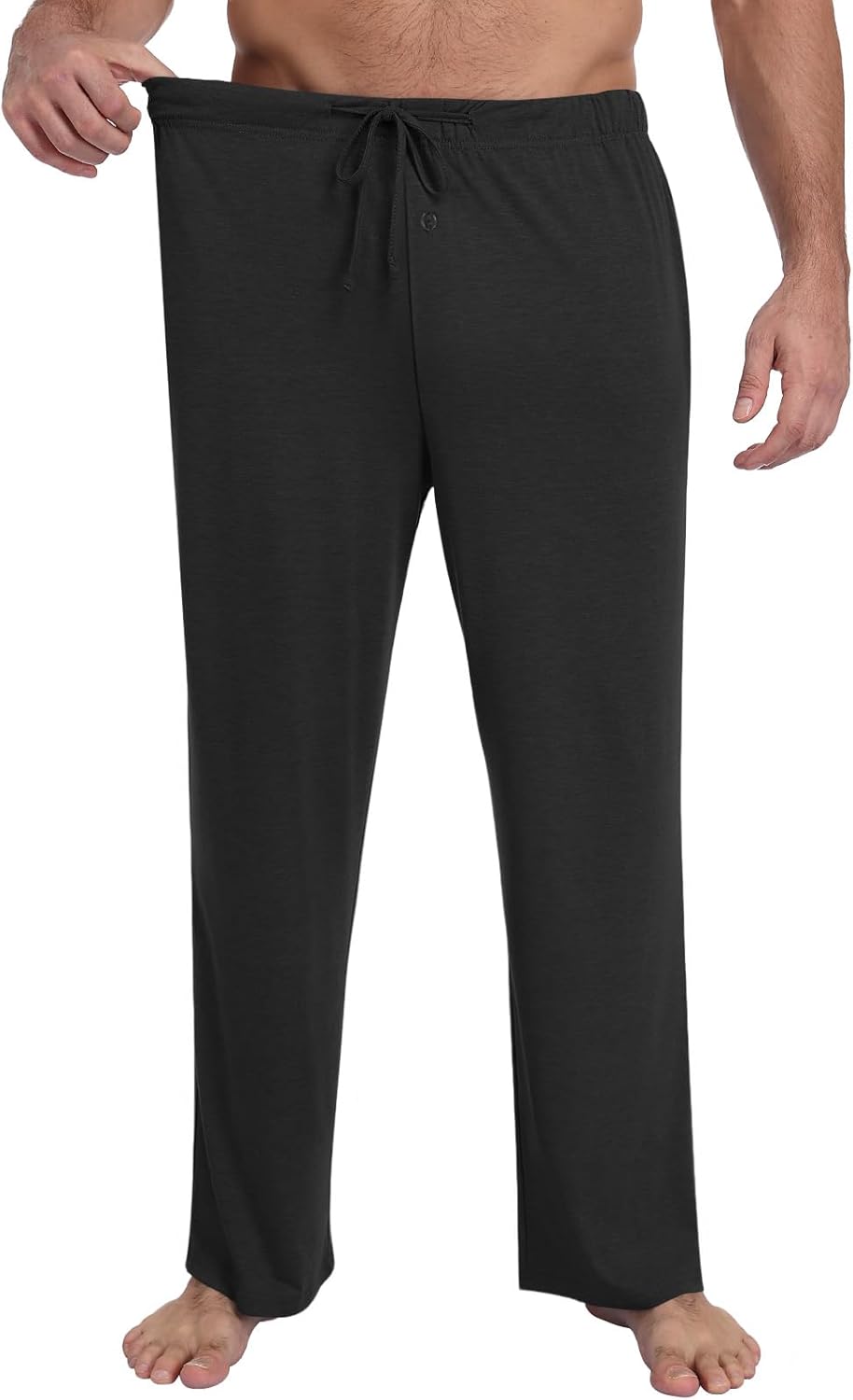 Mens Pajama Pants Soft Lounge Sleep Pants with Pockets Casual Pj Bottoms with Button Fly and Drawstring - Image 3