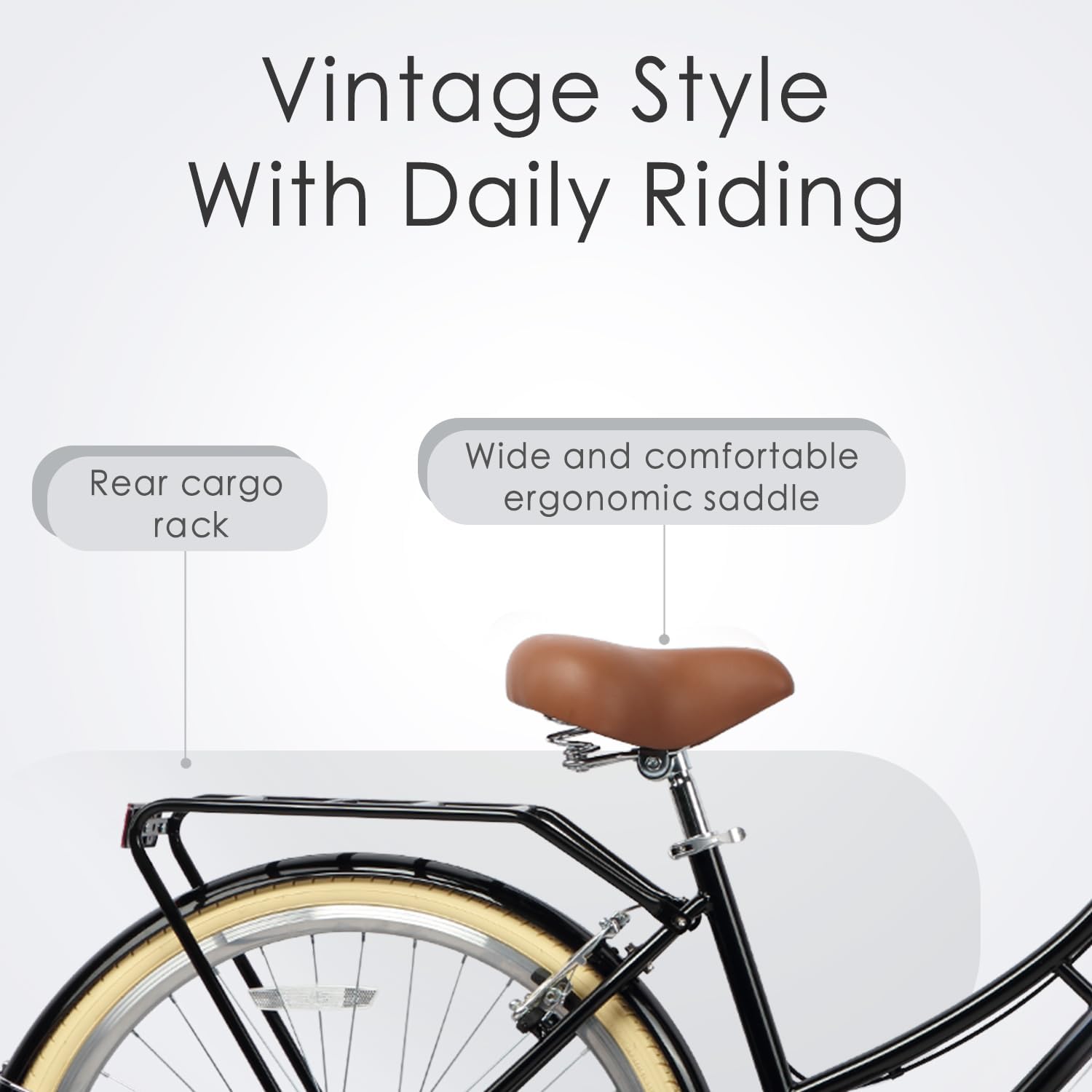 AVASTA Vela Hybrid Bike for Adult Women Female Lightweight Step Through 26 Inch High Tensile Steel Frame City Commuter Comfort Lady Bicycle, 6-Speed, Multiple Colors - Image 2