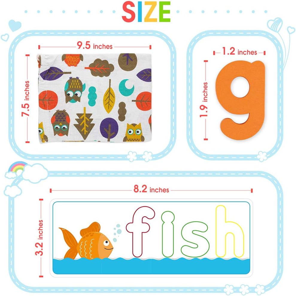KMUYSL Learning Toys for 3 4 5 6 Years Old Boys and Girls - See & Spell CVC Word Builders with Alphabet Cards for Kids, Preschool Learning Activities Toys, Idea Birthday Gifts for Age 3-5 4-6 Kids - Image 8