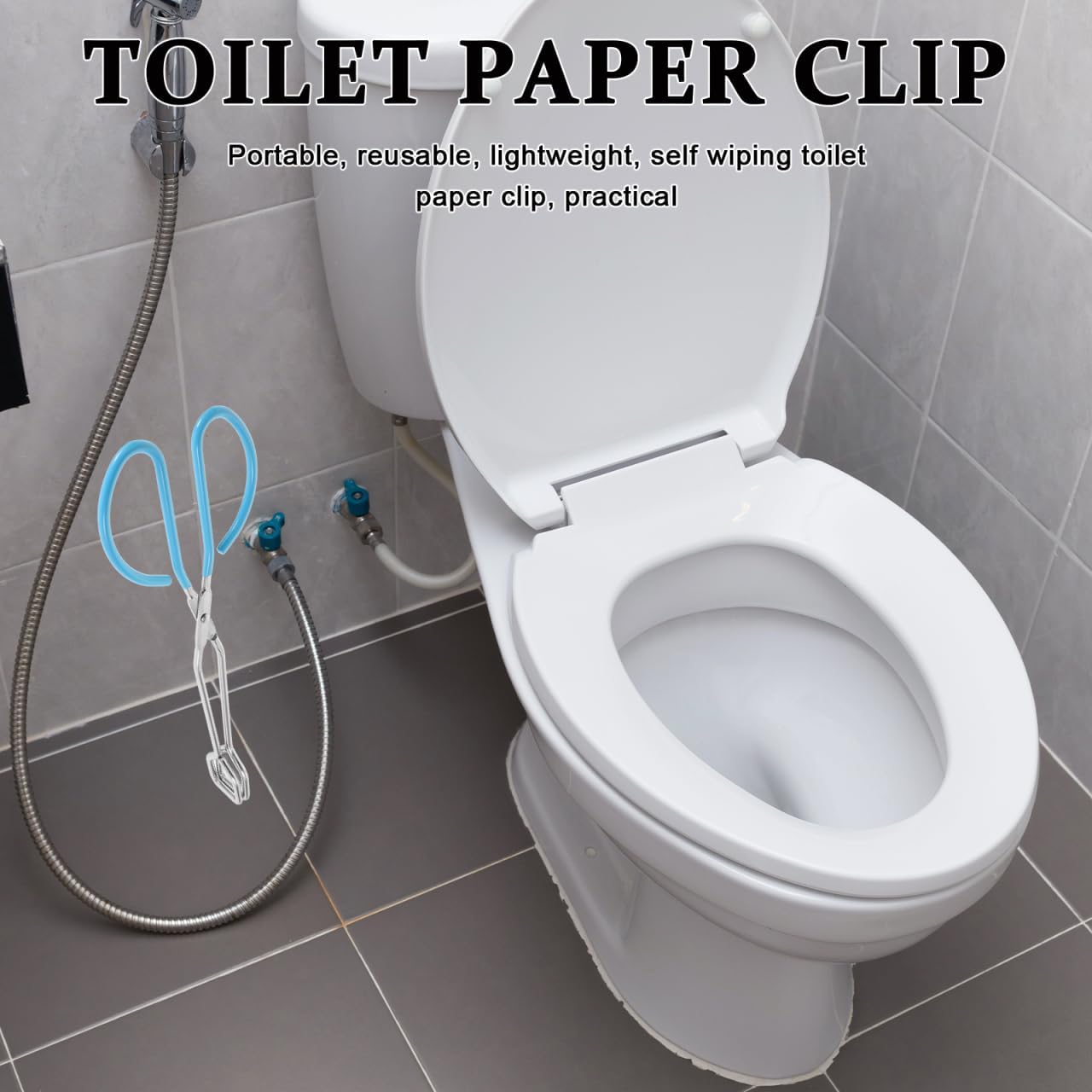 Ipetboom Bathroom Tongs for Wiping Toilet Aid Lightweight Self Wipe Tool with Non-Slip Handle Portable Butt Wiper for Elderly and Disabled 10.82X4.13X1.29 Inches - Image 5
