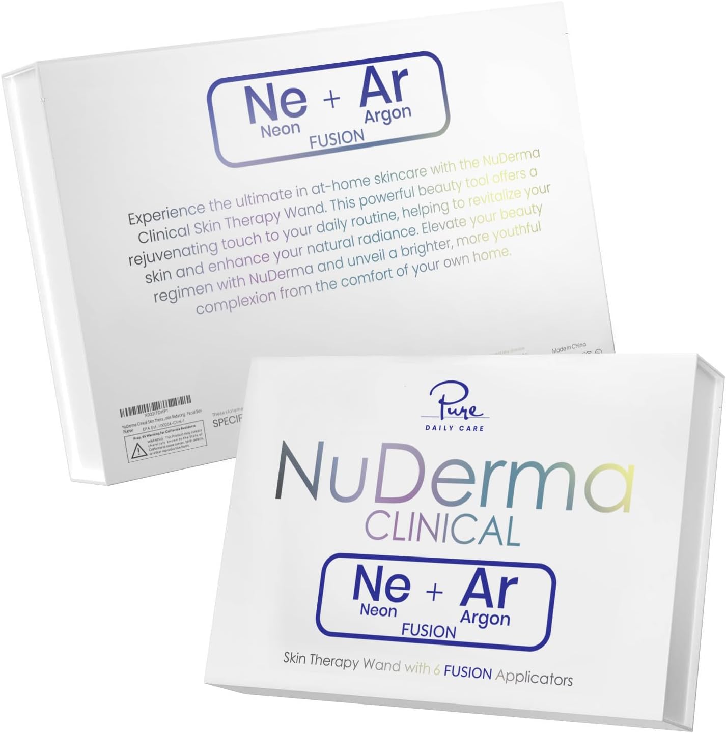 Pure Daily Care NuDerma Clinical Portable Skin Therapy Wand, Machine with 6 Fusion Neon + Argon Wands – Anti Aging - Clarifying - Skin Tightening & Radiance - Wrinkle Reducing - Image 7