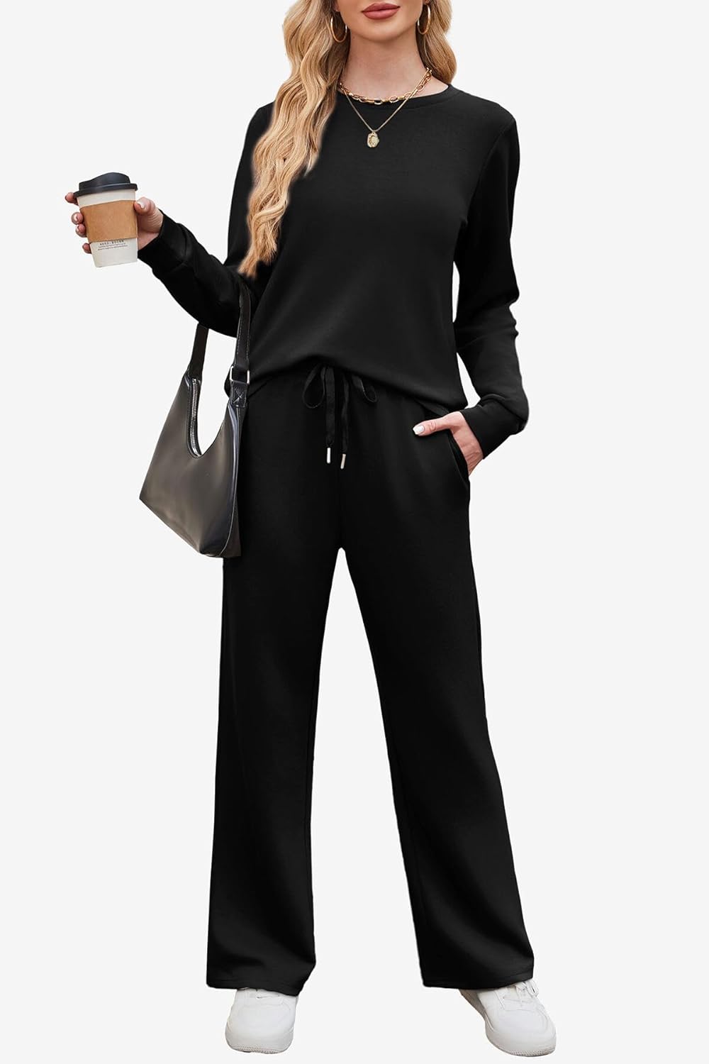WIHOLL Lounge Sets for Women 2 Piece Travel Vacation Outfits Spring 2026 Sweatsuit Tracksuit - Image 2