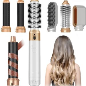Hair Dryer Brush 5 in 1, Negative Ion Blow Dryer Brush Set – 110,000 RPM High -Speed Hot Air Brush Air Styler Curling Wrap Air Curler, Curling Iron Hair Styling Tool for Straight Curl Drying Smoothing
