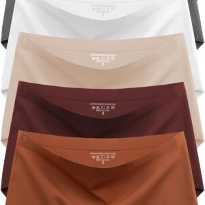 Cuweni Womens Underwear Seamless High Waisted Briefs Silky Stretch No Show Breathable Full Coverage Ladies Panties 6 Pack