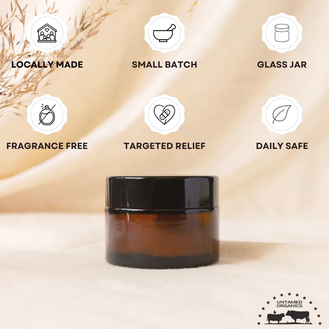 Untamed Organics Handmade Tallow, Castor Oil, and Frankincense Oil Skin Balm - 100% Grass-Fed Tallow for Skin Care - Face & Body Moisturizer for Sensitive Skin, Eczema All-Purpose Balm - 2 FL. oz. - Image 6