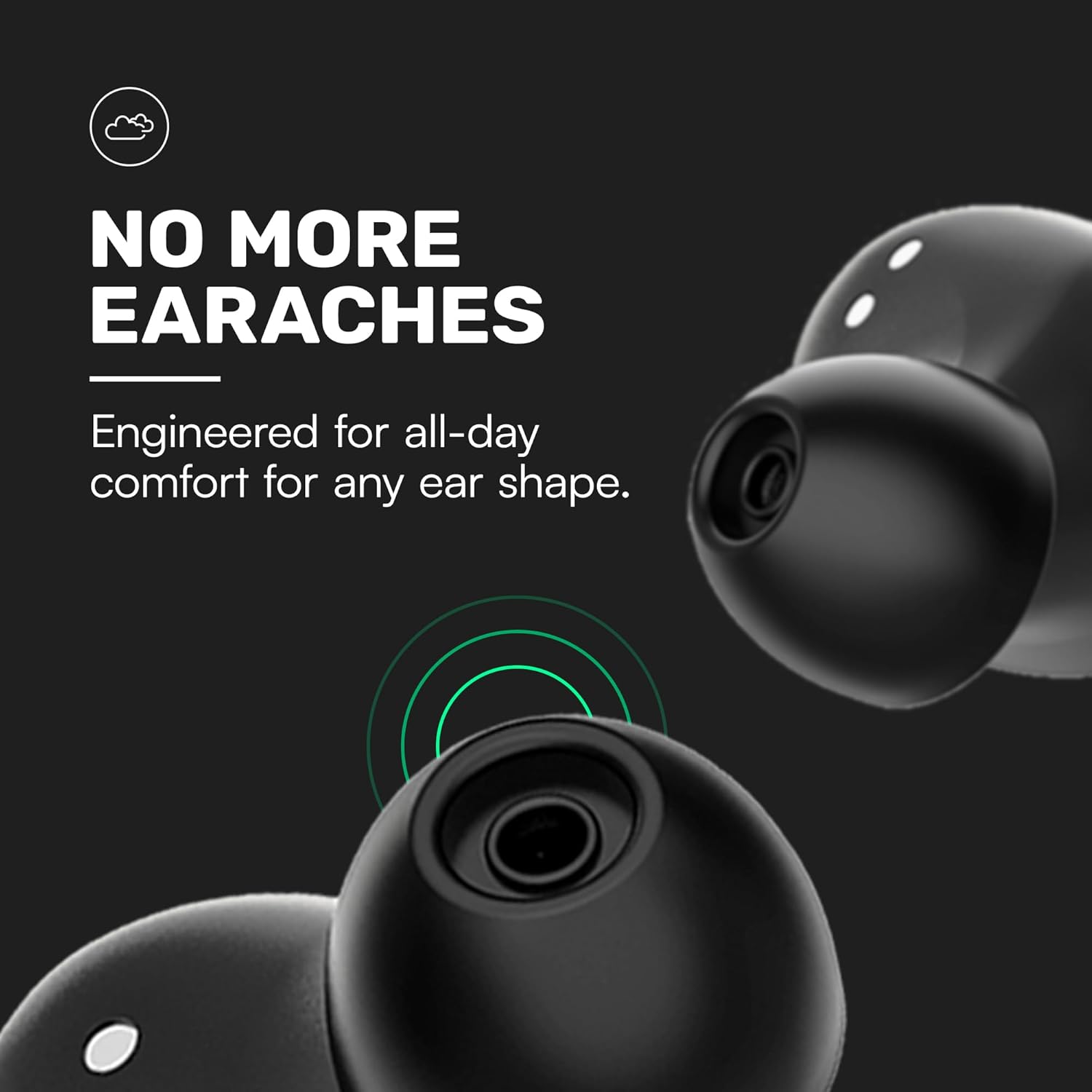 Raycon Everyday Classic Bluetooth Wireless Earbuds + Microphone with Active Noise Canceling, Sweat & Water-Resistant Earphones, Ear Buds Wireless Bluetooth Up to 32 Hours Playtime (Black) - Image 6