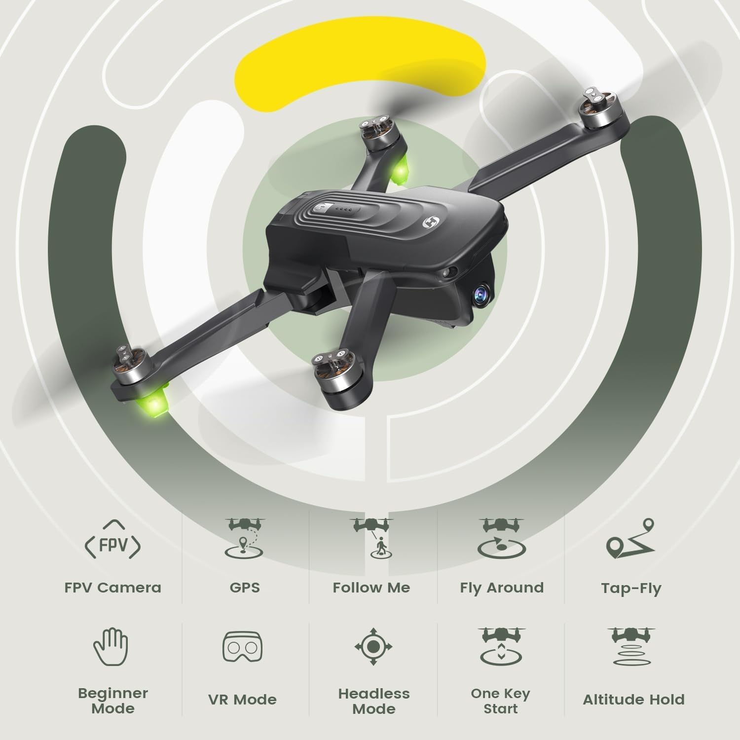 Holy Stone HS175D GPS Drone with 4K Camera for Adults, Under 249g, Foldable RC Quadcopter with Auto Return, 46 Mins Long Flight, Follow Me, Brushless Motor, Circle Fly, Waypoint Fly, Altitude Hold - Image 5