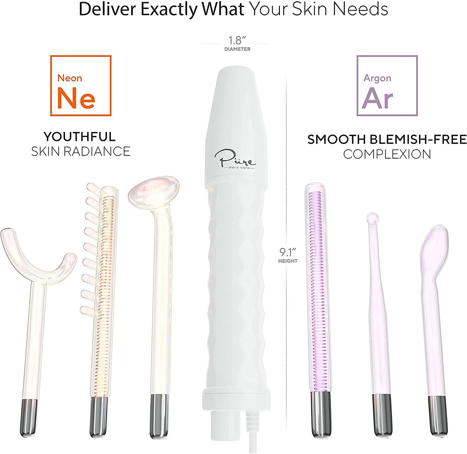 NuDerma Professional Skin Therapy Wand - Portable Skin Therapy Machine with 6 Neon & Argon Wands – Boost Your Skin – Clear Firm & Tighten - Image 5