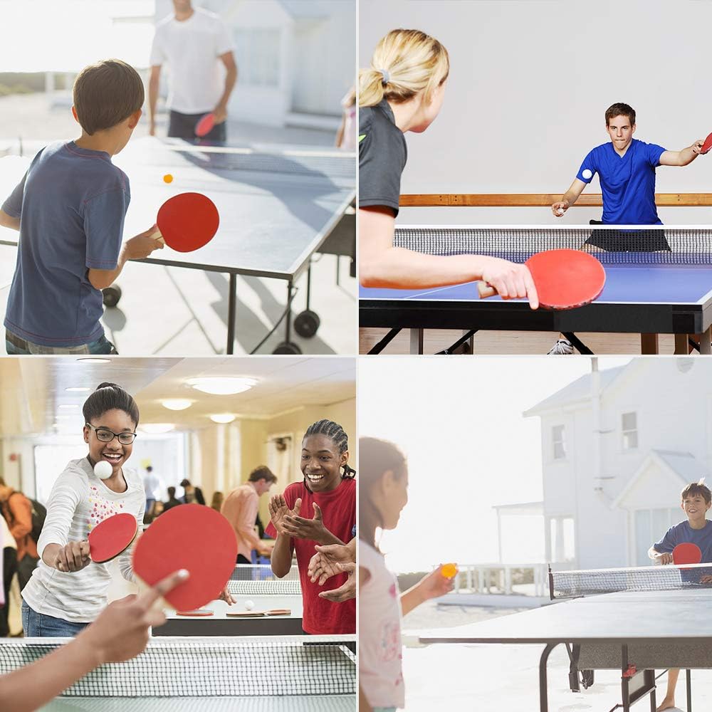 FBSPORT Ping Pong Paddle Set, Portable Table Tennis Set with Retractable Net,Rackets,Balls and Carry Bag for Indoor/Outdoor Games - Image 7