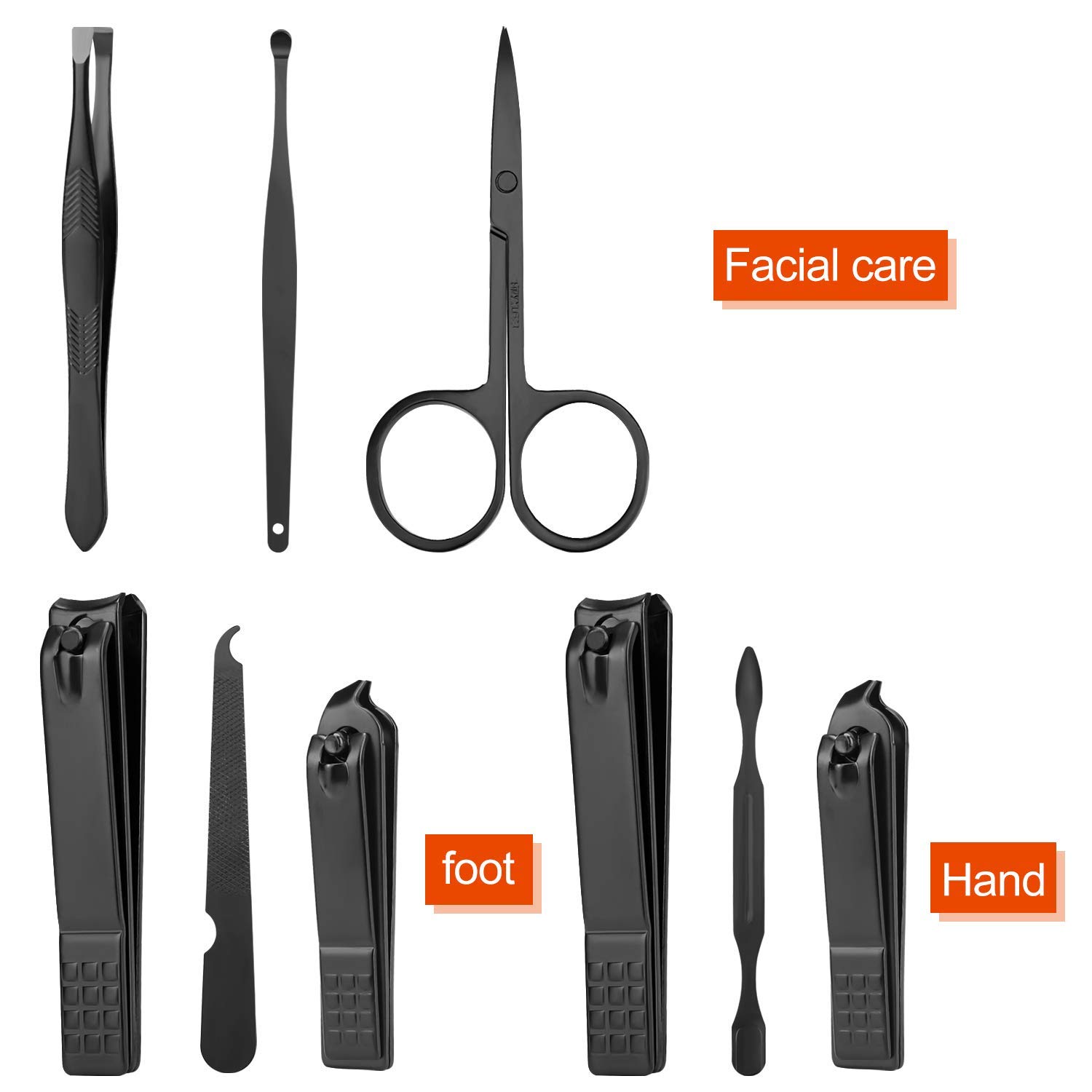 Manicure set Men Personal Care Tools Accessories Finger and Toe Nail Clippers Set Professional Manicure Pedicure Kit With Travel Case Nail Grooming Kit Gifts for Men Women Father Mother - Image 2