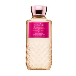 Bath & Body Works Gingham Gorgeous Body Wash, Nourishing Cleanser with Pro-Vitamin B5 & Aloe – Pink Strawberries, Peony Blooms, and Peach Nectar, Gentle for Daily Use, 10 fl oz – 1 Pack