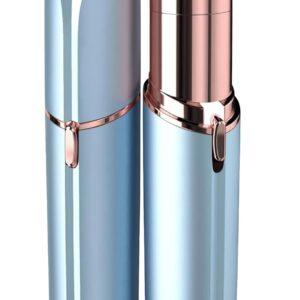 Facial Hair Remover for Women – as Seen on TV Painless Face Shaver – Electric Hair Removal Device for Face Lips Peach Fuzz with Light (Blue)