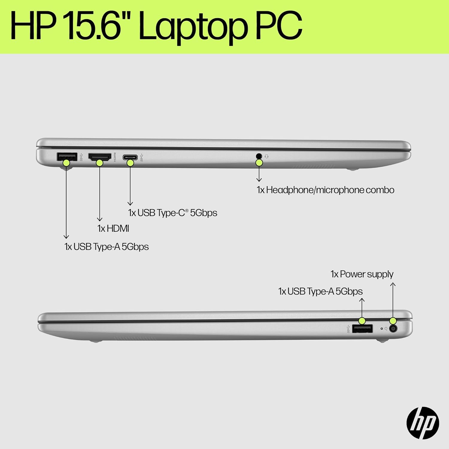 HP 15.6" FHD Laptop 2026 Edition with Copilot AI, 16GB RAM, 512GB SSD, Intel Processor, Long Battery Life, Lightweight 3.64 lbs, Microsoft 365, Windows 11 for Students & Office, Type-RJ45 Cable - Image 8