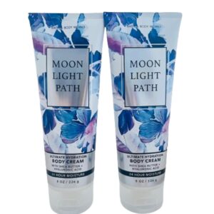 Bath and Body Works Gift Set of of 2 – 8 oz Body Cream – (Moon Light Path)