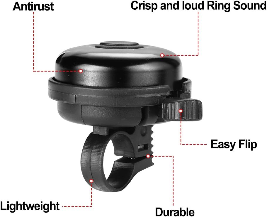 Accmor Classic Bike Bell, Aluminum Bicycle Bell, Loud Crisp Clear Sound Bicycle Bike Bell for Adults Kids - Image 5