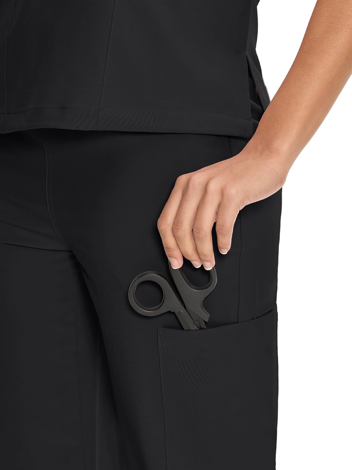 COZYFIT Straight Leg Scrub Pants for Women, Drawstring Soft Stretch, Anti-Wrinkle Women's Scrub Pants with 6 Pockets - Image 5