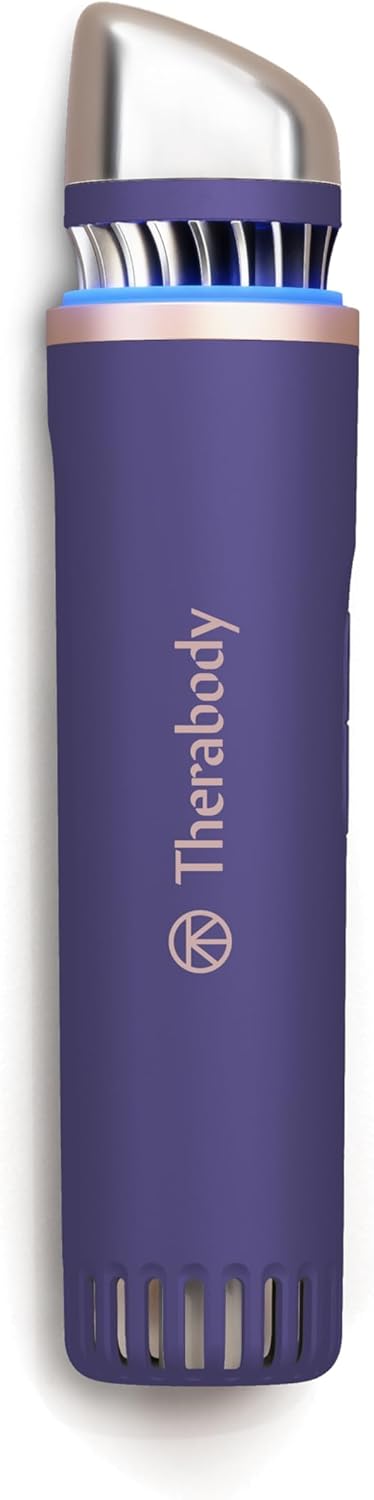 Therabody TheraFace Depuffing Wand – Cold and Heat Skincare Treatment to Depuff and Glow; Beauty Wand, Face Roller and Eye Massager for Eye Puffiness, Dark Circles and Skin Radiance (Indigo)