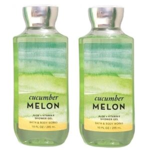 Bath and Body Works Cucumber Melon Shower Gel Gift Sets For Women 10 Oz 2 Pack (Cucumber Melon)