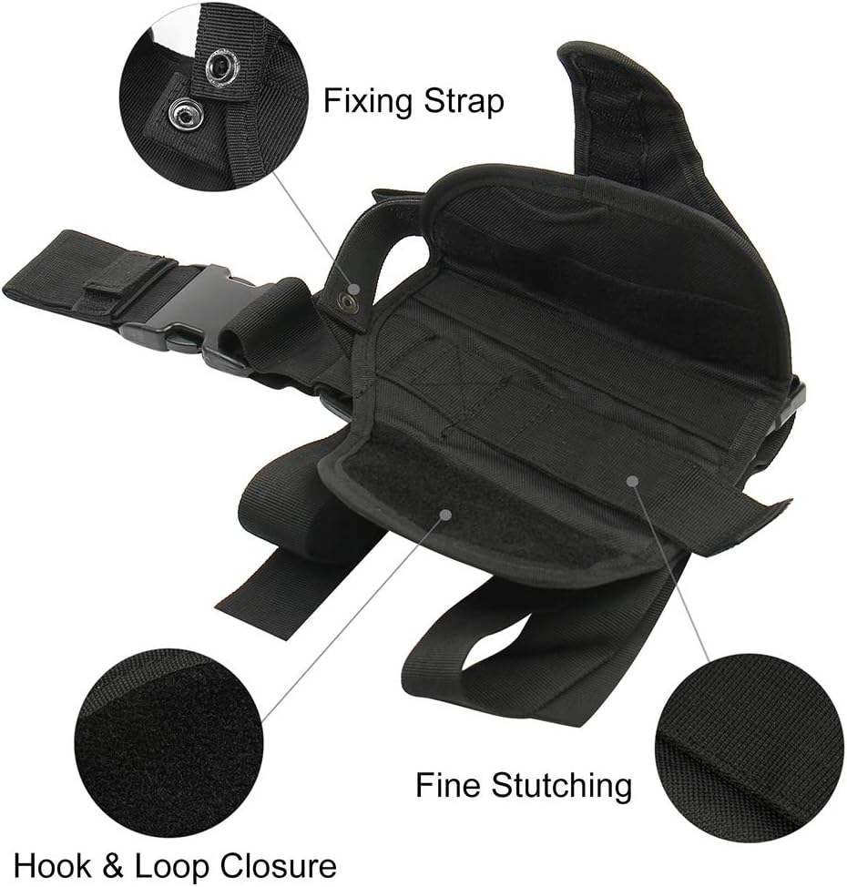 Nehostertfy Drop Leg Holster, Right Handed Tactical Thigh Pistol Gun Holster Leg Harness - Image 2