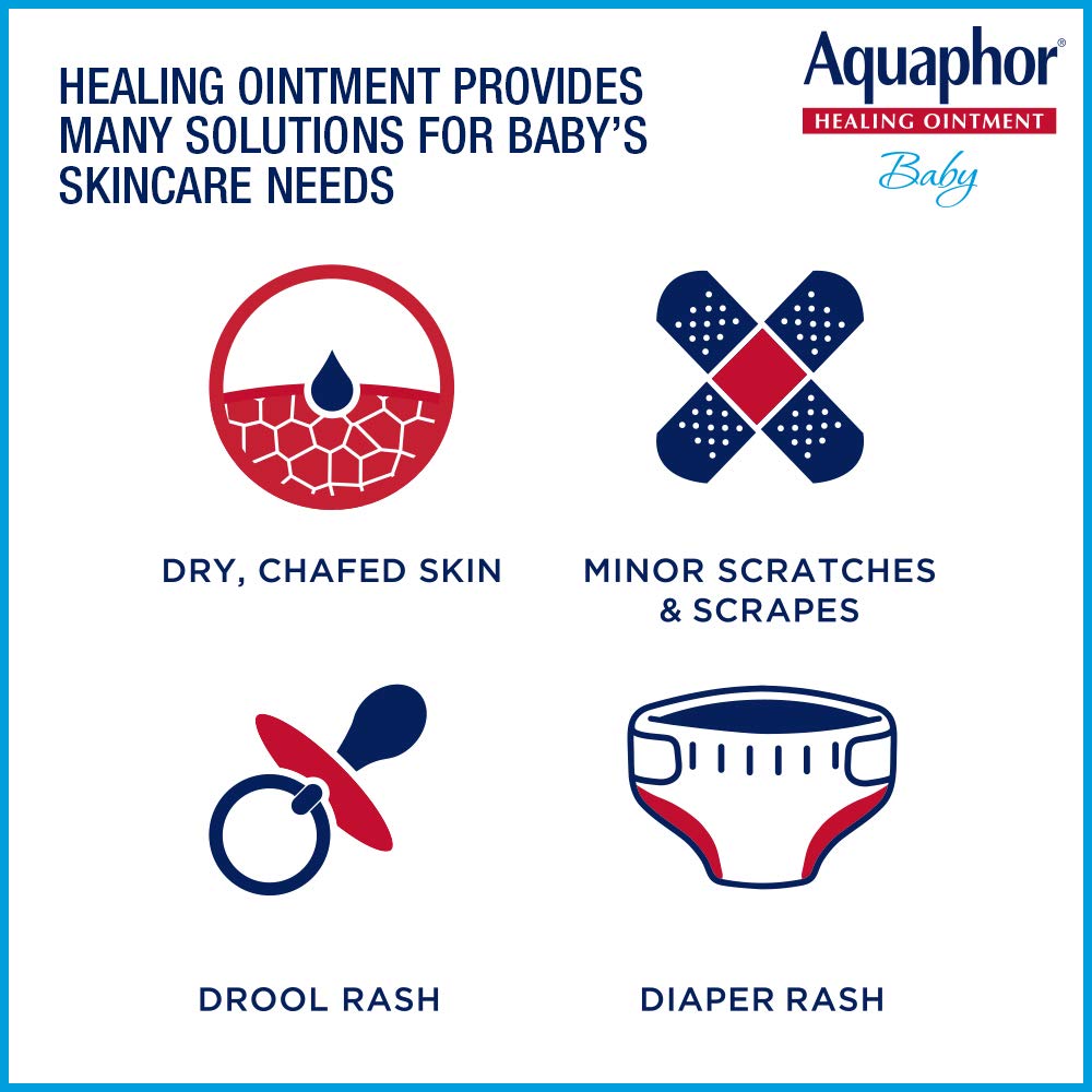 Aquaphor Baby Healing Ointment Advanced Therapy Skin Protectant, Dry Skin and Diaper Rash Ointment, 7 Oz Tube - Image 3