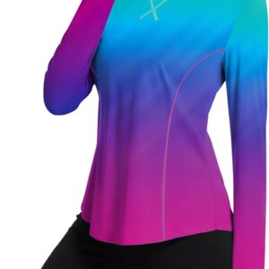 Avoogue Women UPF 50+ UV Shirts Long Sleeve with Thumb Holes Workout Sun Shirt Quick Dry Athletic Hiking Running Tops